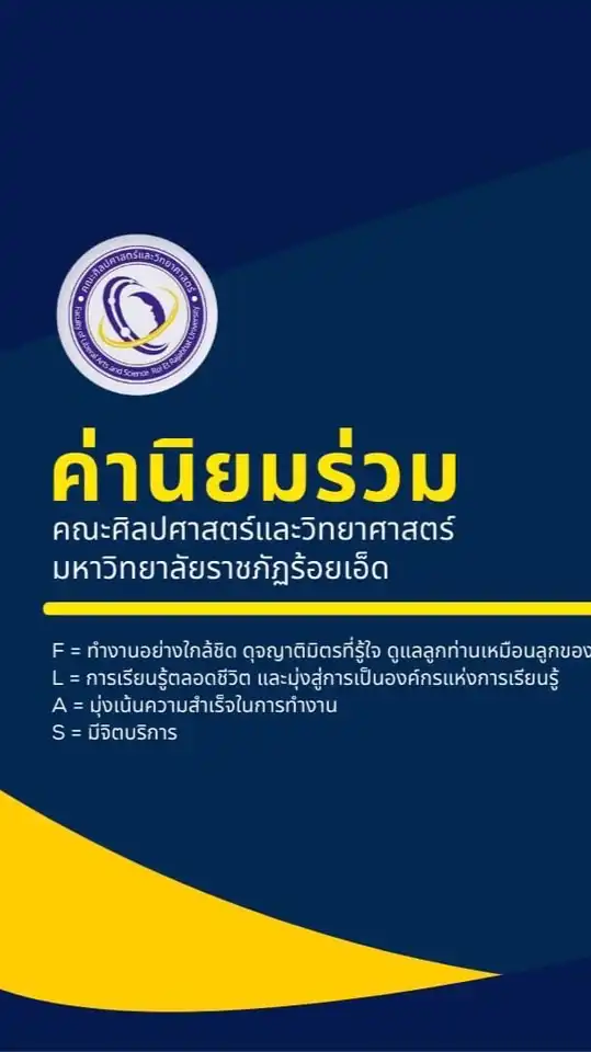 FLAS Alumni : ศิษย์เก่าคณะศิลปศาสตร์และวิทยาศาสตร์ RERU