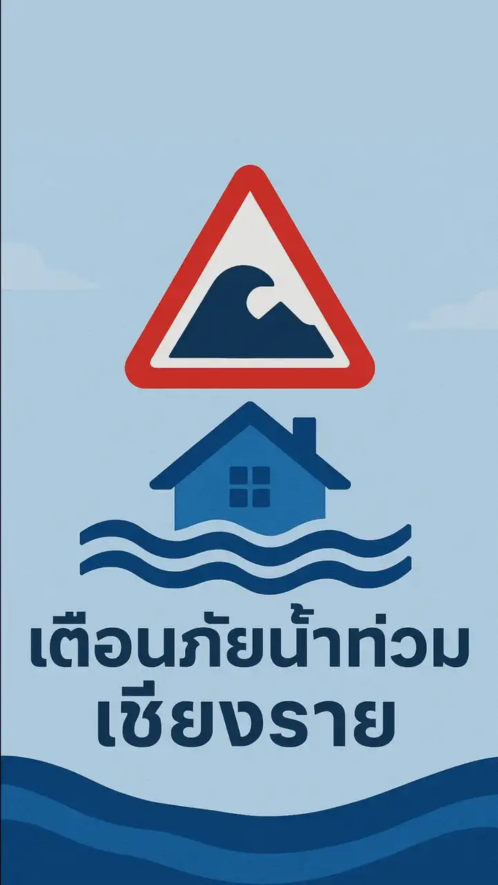 เตือนภัยน้ำท่วมแม่น้ำกก