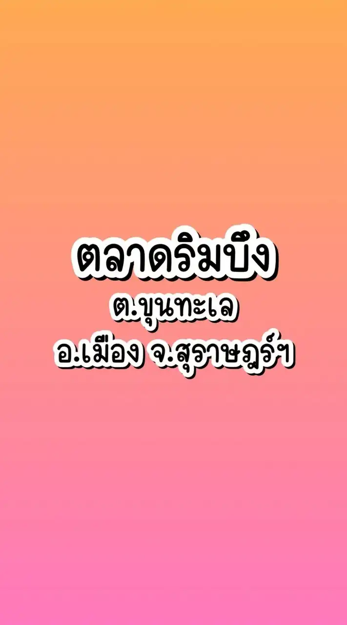 ตลาดริมบึงสุราษฎร์ธานี 🎖