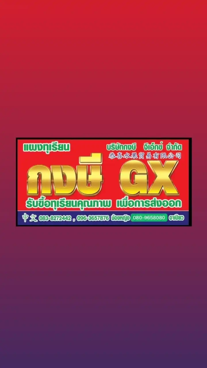 แผงทุเรียนกงษี GX
