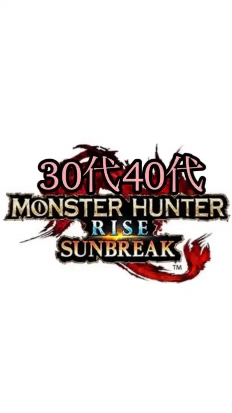 モンスターハンターライズサンブレイク【30代40代専用】