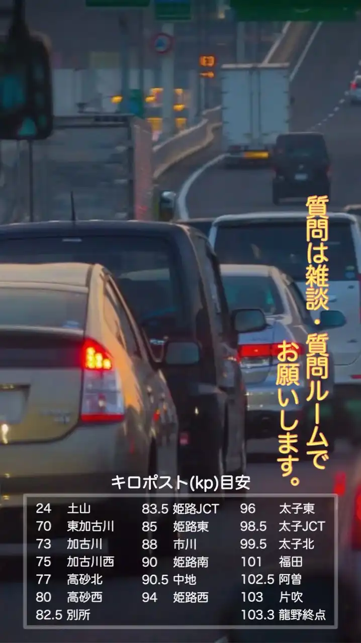 太子龍野、姫路、加古川バイパス 渋滞情報